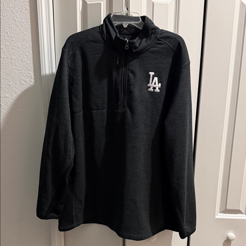 Antigua Black 3XL Quarter-Zip Pullover